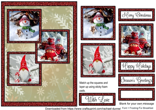 Cute Christmas Characters 3 Boxes