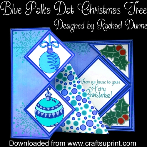 Blue Polka Dot Christmas Tree