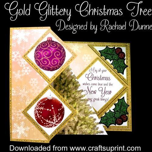 Gold Glittery Christmas Tree
