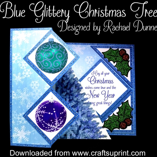 Ice Blue Glittery Christmas Tree