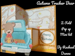 Autumn Trucker Bear Z Fold Pop Up