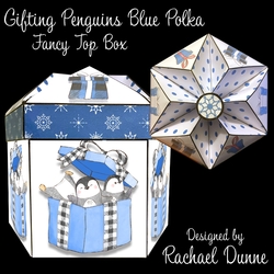 Gifting Penguins Blue Polka FTB