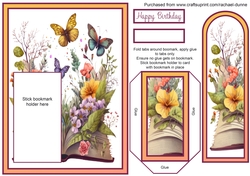 Birthday Butterfly Bookmark Card