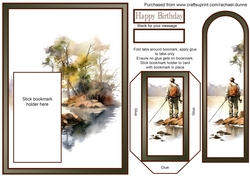 Birthday Fishing Bookmark Card