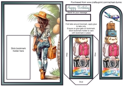 Birthday Traveller Bookmark Card