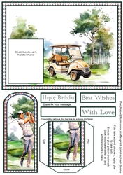 Golf Guy Green Bookmark Card