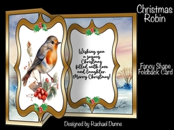 Christmas Robin Fancy Foldback Card