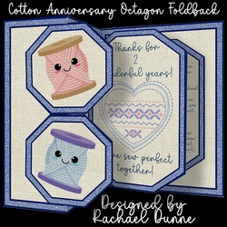 Cotton Anniversary Octagon Foldback Card
