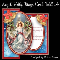 Angel Holly Wings Oval Foldback