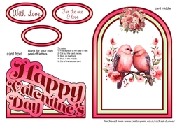 Valentines Love Birds Cutaway Arch