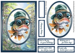 Funny Fish Simple Oval