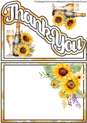 Champagne & sunflowers Thank you