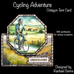 Cycling Adventure Octagon Tent Card