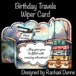 Birthday Travels Wiper Card