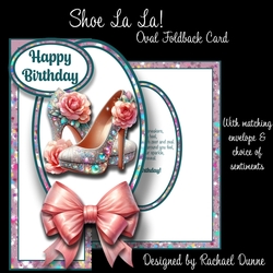 Shoe La La! Oval Foldback Card
