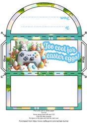 Too Cool For Easter Eggs Gaming Bunny Money Wallet