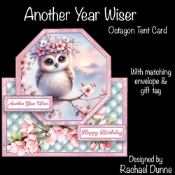 Another Year Wiser Octagon Tent Card
