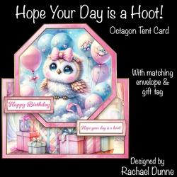 Hope Your Day is a Hoot! Octagon Tent Card