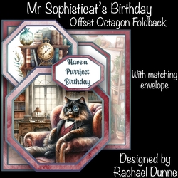 Mr Sophisticats Birthday Offset Octagon Card