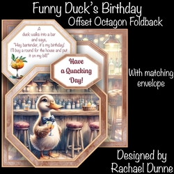 Funny Duck Offset Octagon Card