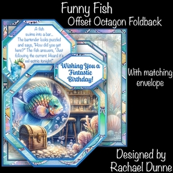 Funny Fish Offset Octagon Card