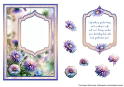 September Birth Flower Fancy Frame