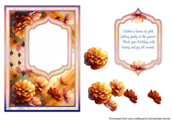 October Birth Flower Fancy Frame
