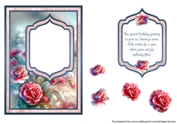 January Birth Flower Fancy Frame