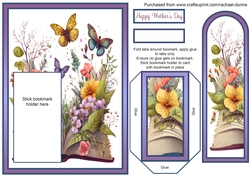 Mothers Day Butterfly Bookmark Card