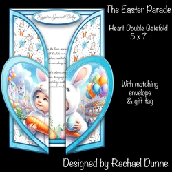 The Easter Parade Heart Shaped Double Gatefold 5 x 7