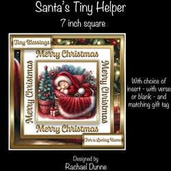 Santas Tiny Helper 7 Inch Square