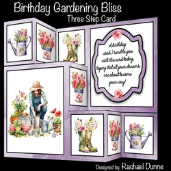 Birthday Gardening Bliss Three Step Card
