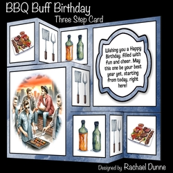 BBQ Buff Birthday Three Step Card