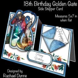 18th Birthday Golden Gate Side Stepper Card