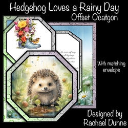 Hedgehog Loves a Rainy Day Offset Octagon