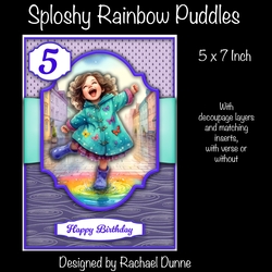 Sploshy Rainbow Puddles 5 x 7 Inch