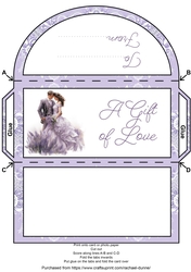 Lavender Wedding Couple Money Wallet