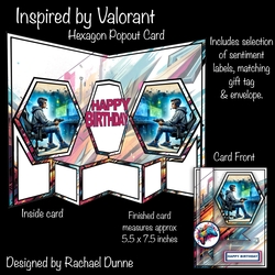 Inspired by Valorant Hexagon Popout Card