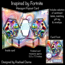 Inspired by Fortnite Hexagon Popout Card