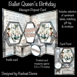 Dancing Queens Birthday Hexagon Popout Card