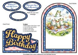 Toad-ally Amazing Birthday Cutaway Arch Card