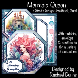 Mermaid Queen Offset Octagon Foldback Card