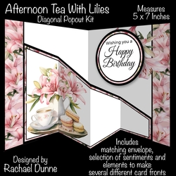 Afternoon Tea With Lilies Diagonal Popout Kit