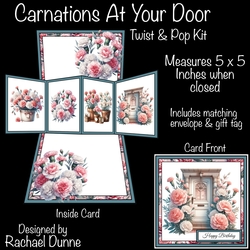Carnations At Your Door Twist and Pop Kit