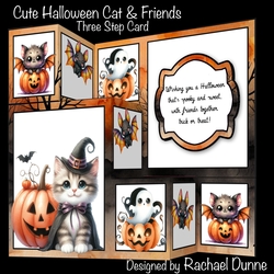 Cute Halloween Cat & Friends Three Step Mini Kit