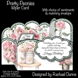 Pretty Peonies Wiper Card