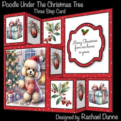 Poodle Under The Christmas Tree Three Step Mini Kit