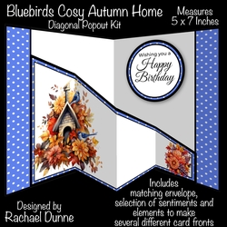 Bluebirds Cosy Autumn Home Diagonal Popout Kit
