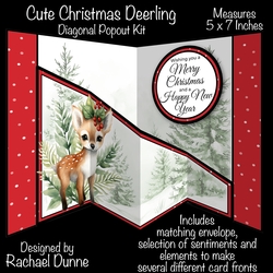 Cute Christmas Deerling Diagonal Popout Kit