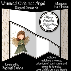 Whimsical Christmas Angel Diagonal Popout Kit